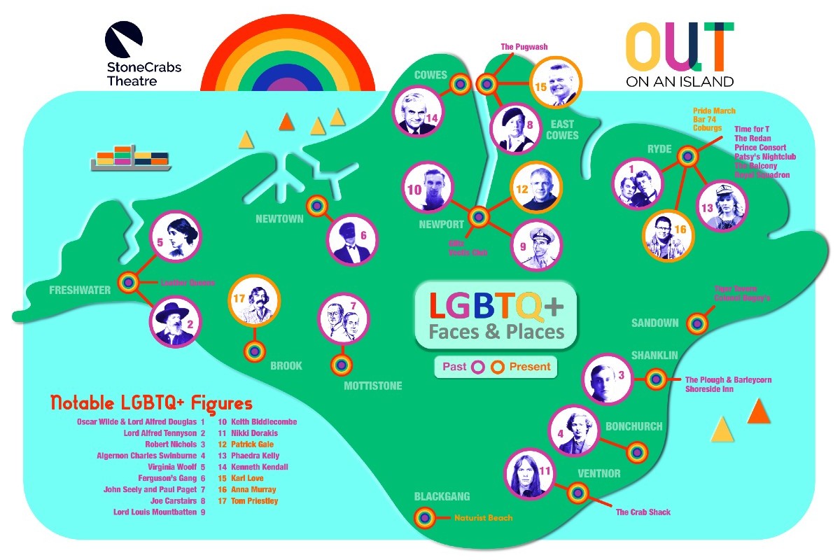 LGBTQ+ Heritage Trail Isle of Wight Map